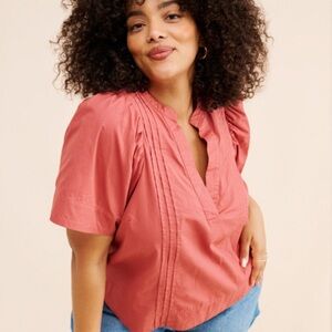 Maeve Poplin Pintuck Blouse